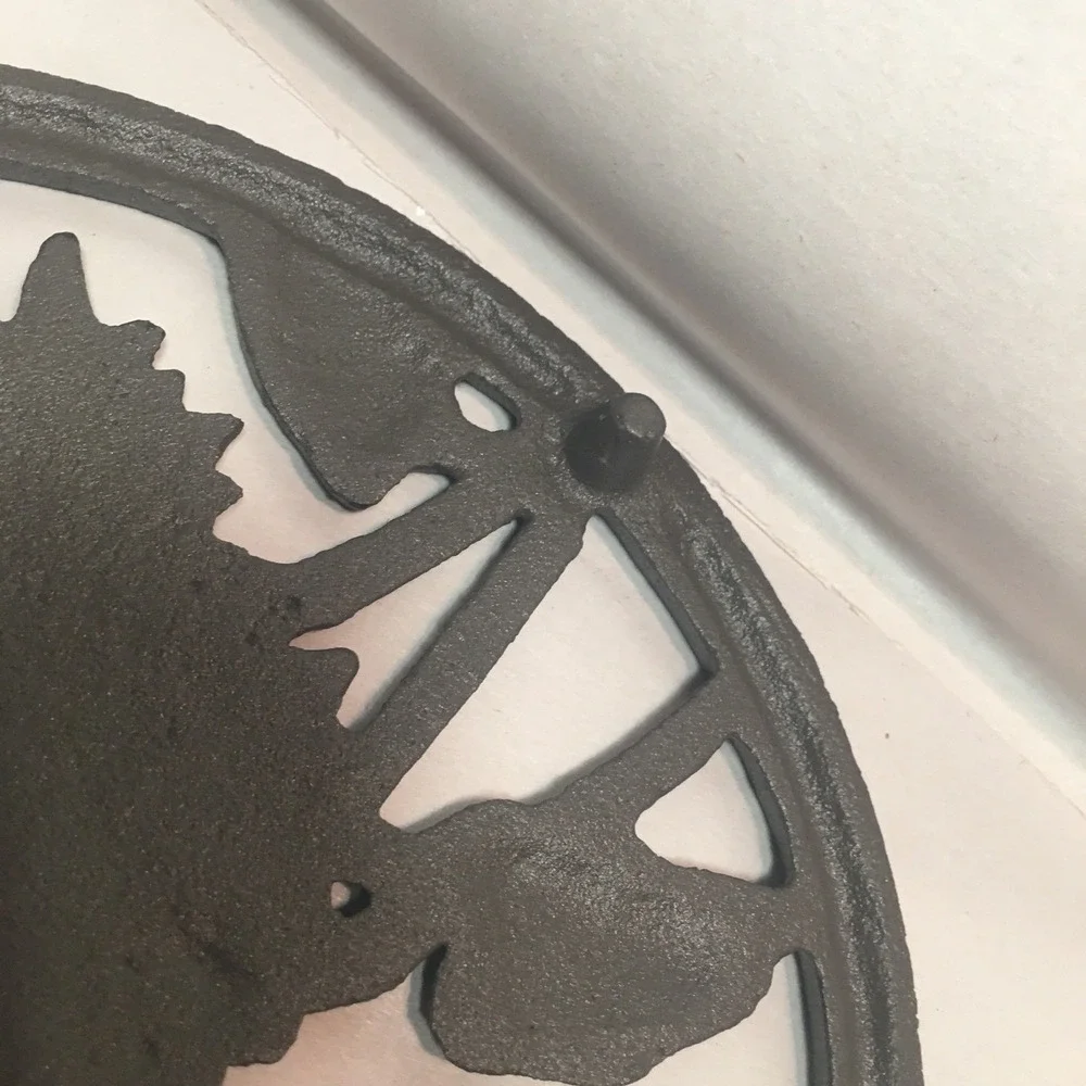 Cast Iron Sunflower Cut Out Hot Pot Trivet Farmhouse Decor Rustic Brown 7